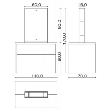 Зеркало парикмахерской "Flat Double"