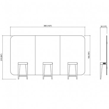 Зеркало парикмахерское "Madison Infinite 3P"