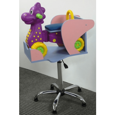 Детское парикмахерское кресло Дракоша пневматика хром