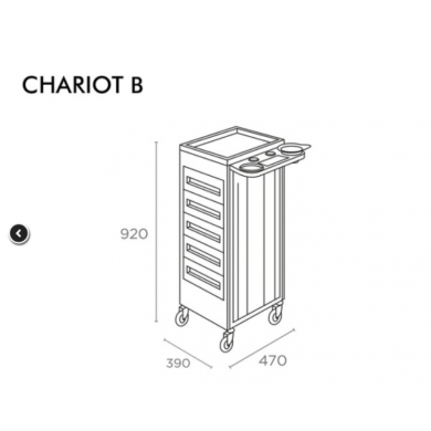 Тележка парикмахерская "CHARIOT B"