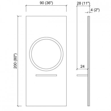 Парикмахерское зеркало "Halo"